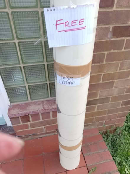 Photo of free Lino and Wicker Basket (CT8) #1