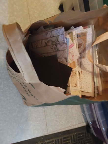 Photo of free Bag of card making papers (Wybourn S2) #1