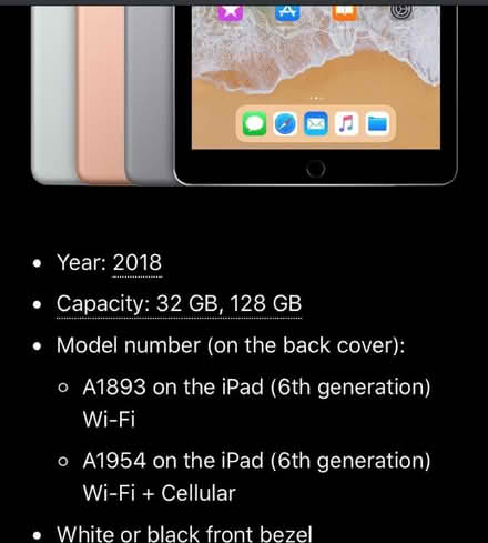 Photo of free 6th generation iPad (K1Y) #3