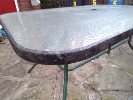 Photo of free Garden table,2 chairs and umbrella. (Burncross S35) #4