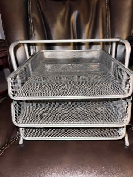 Photo of free 3 tier metal desk shelf (Elkridge near Port Capital) #1