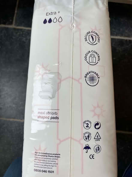 Photo of free Unisex adult incontinence pads (West Malvern CP WR14) #1