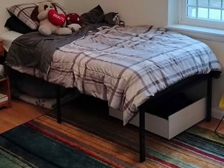 Photo of free Raised platform bedframe, twin (Mt. Hebron) #2