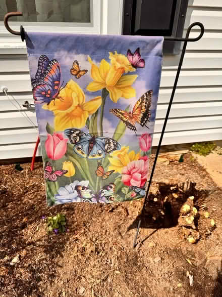 Photo of free Two 12 x 18” garden flags (Crofton) #1