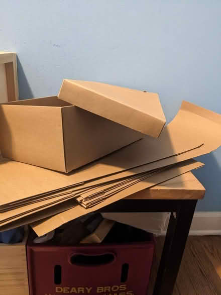 Photo of free 5 cardboard shoe boxes (Mount Pleasant DC) #1
