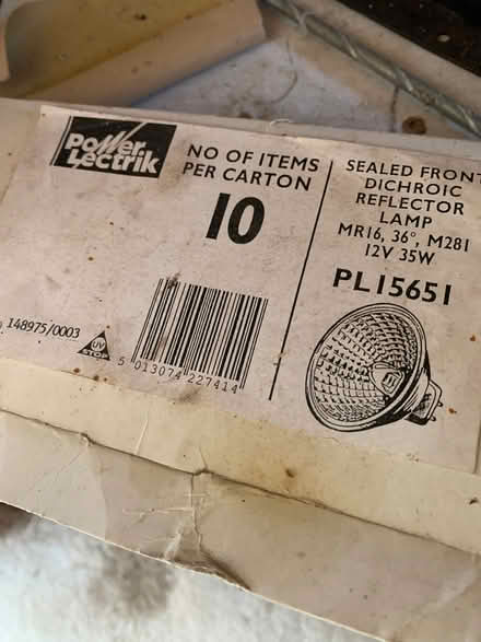 Photo of free 35w sealed diachronic lamp (bulbs)(10) (Pebsham TN40) #2