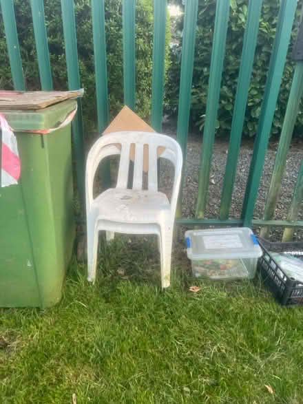Photo of free 2 white chairs (Belle vue Shrewsbury) #1