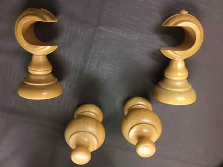 Photo of free Wooden curtain poles, hooks and rings (Horn's Mill SG13) #2