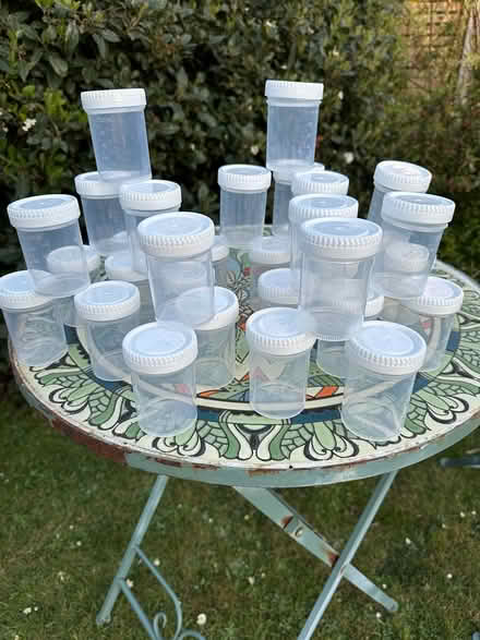 Photo of free New plastic jars with screw tops (Cheltenham) #1