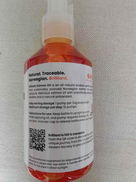 Photo of free Unopened Salmon Oil for Pets (BN3) #2