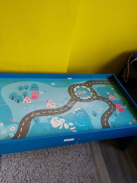Photo of free Kids blue play/building block table (Greaves LA1) #2