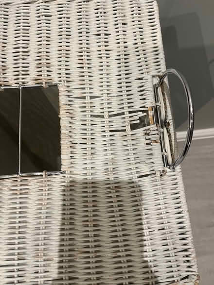 Photo of free White wicker laundry basket (Reigate RH2) #2