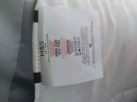 Photo of free M&S king-size duvet (10.5 tog) (Clerwood EH12) #3