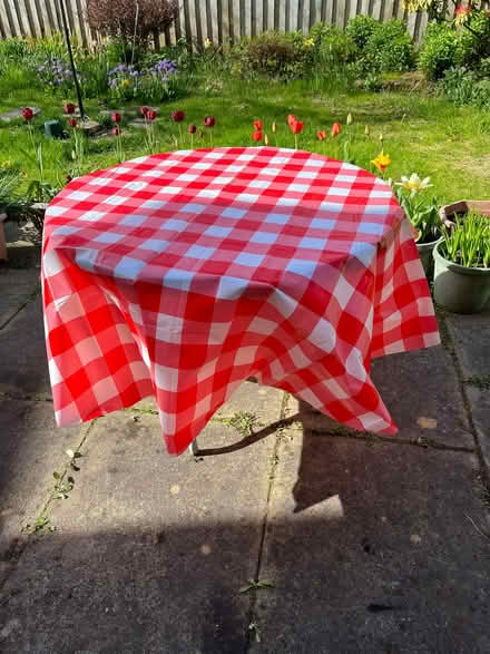 Photo of free Metal glass-topped garden table 92 dia x 71 height (Barleybank G66) #3