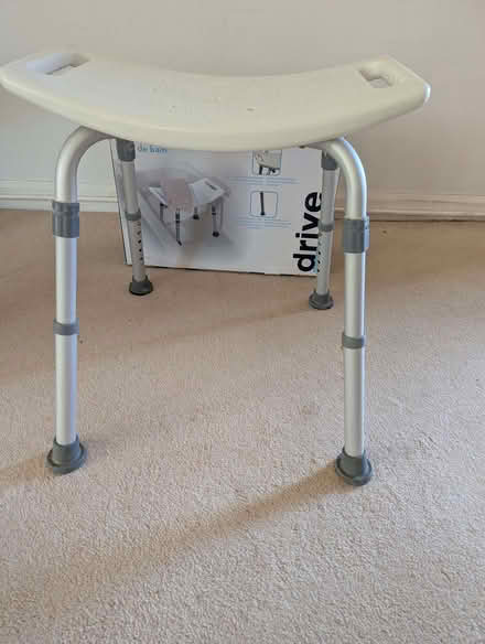 Photo of free White shower stool for disabled (Harlaxton NG32) #2