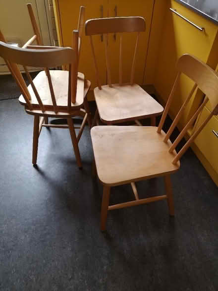 Photo of free Four IKEA wooden dining chairs (West Malvern CP WR14) #1