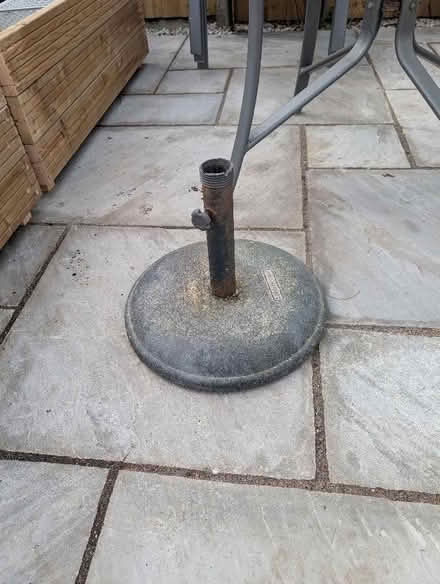 Photo of free Garden table 4 chairs and umbrella stand (Bamber Bridge PR5) #2