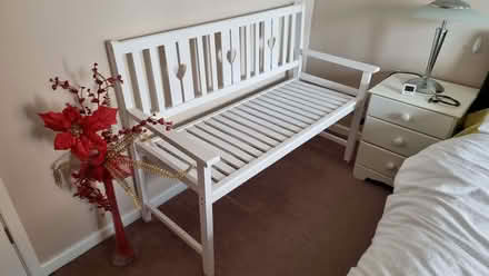 Photo of free White Wooden Garden Bench (Stainton CA11) #1