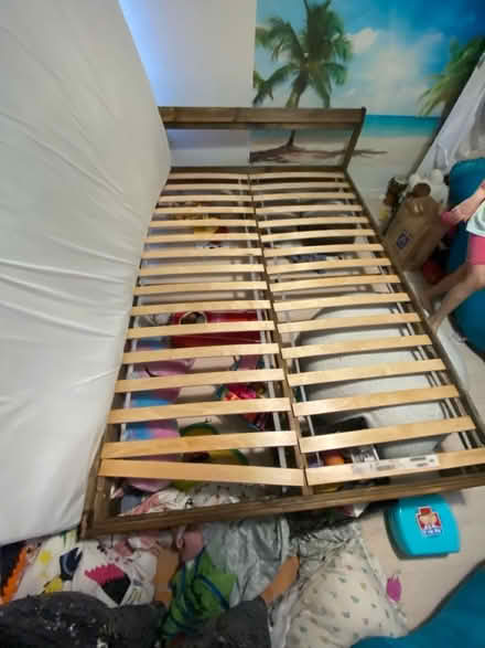 Photo of free Full size wood bed frame (Adams Morgan) #1