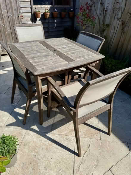 Photo of free Teak garden dining set (Barnston) #2