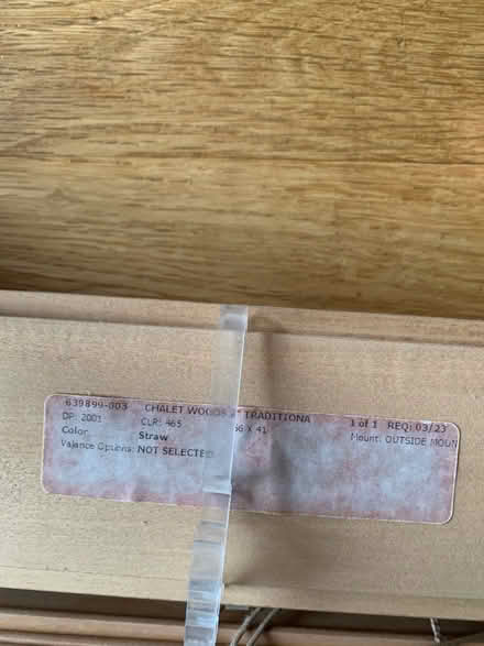 Photo of free Hunter Douglas wood slat blinds (New Hyde Park, Long Island) #3