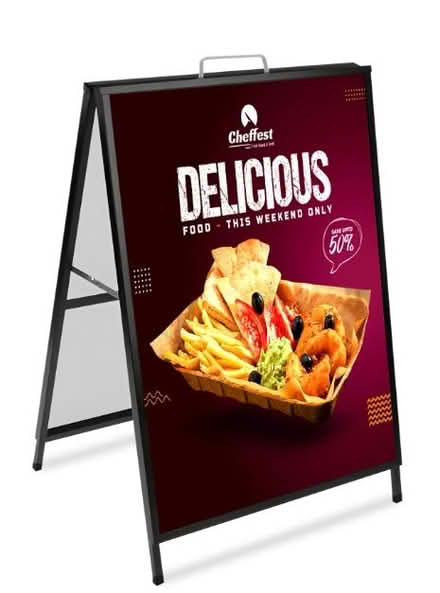 Photo of Portable Table and Sandwich Board (Oakland) #1