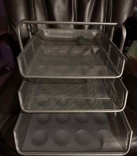 Photo of free 3 tier metal desk shelf (Elkridge near Port Capital) #2