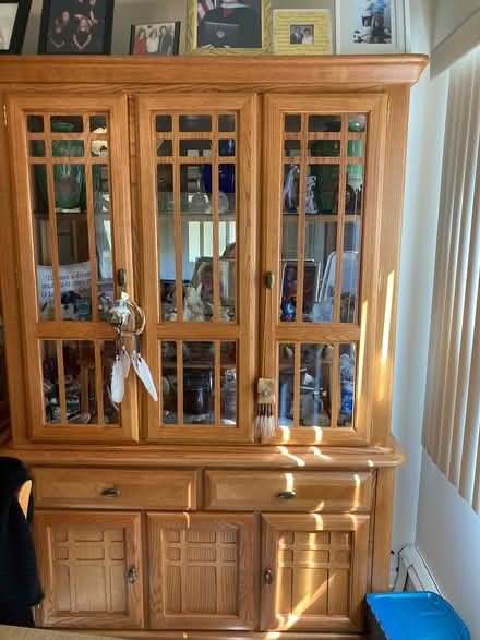 Photo of free Wooden china cabinet (Blue Island) #1