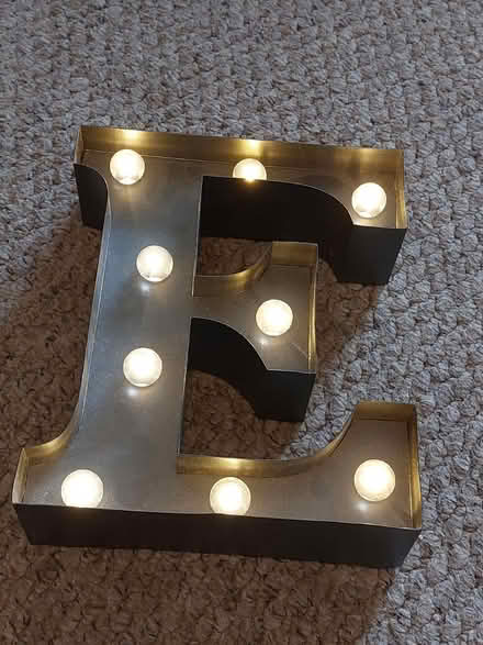 Photo of free Light up letter E (Coley RG1) #1