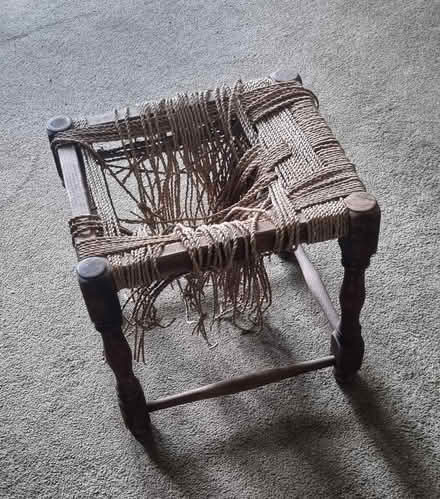 Photo of free Vintage Rattan Stool for Repair (TA1) #1