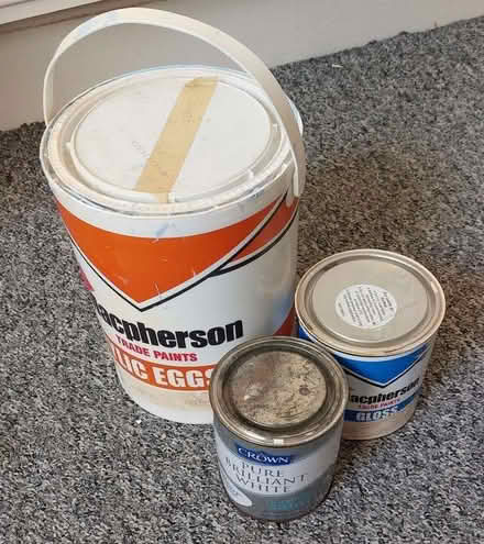 Photo of free Cans of old housepaint (Marchmont EH9) #1