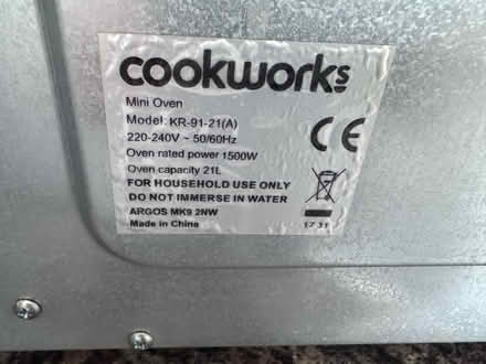Photo of free Cookwork Mini Oven And Grill 21 L (Morden, SM4) #3