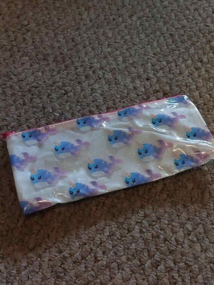 Photo of free Sparkly narwhal pencil case (Coley RG1) #1