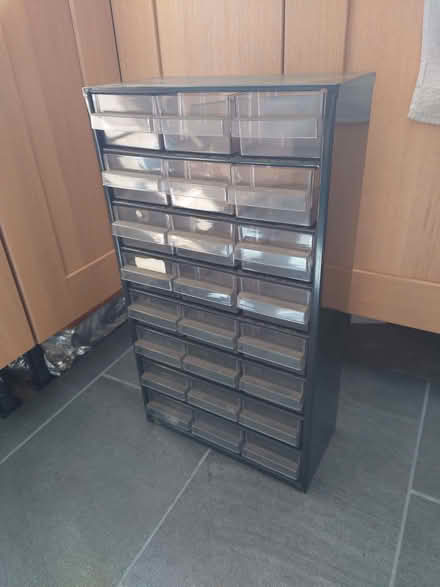 Photo of free Garage small parts storage cabinet (24 bins) (Clerwood EH12) #1