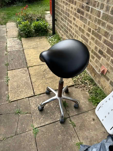 Photo of free Saddle stool, adjustable on castors (Abingdon-on-Thames OX14) #1