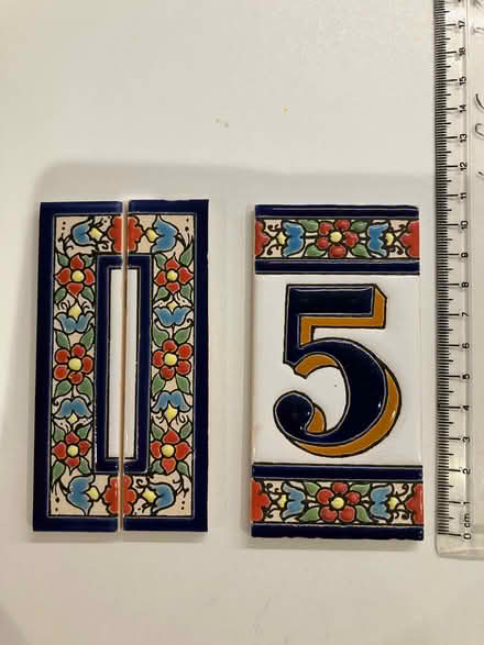 Photo of free Ceramic tile, no. 5 (or 15) (Chalkhouse Green RG4) #2