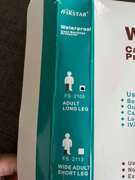 Photo of free Waterproof cast/bandage protector (Eynsham OX29) #2