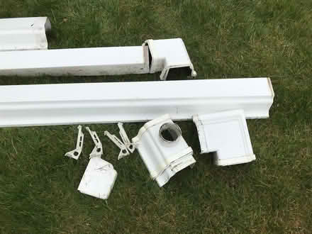Photo of free White plastic guttering parts (Greenbridge SN3) #1