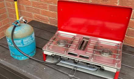 Photo of free 2 burner Camping Stove & Grill with Gas Cylinder - Working (Calthwaite CA11) #3
