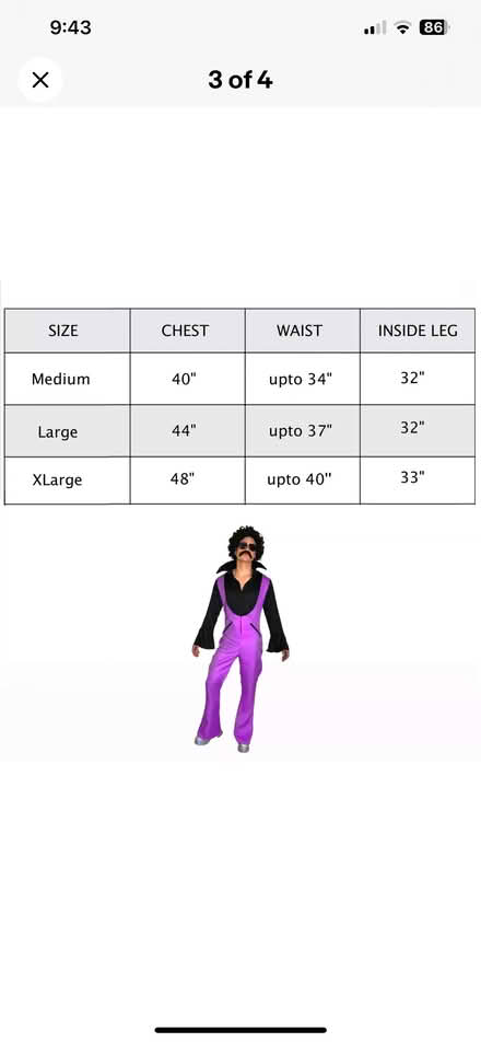 Photo of free Fancy Dress Adult Men Disco with Wig (Furzton MK4) #3