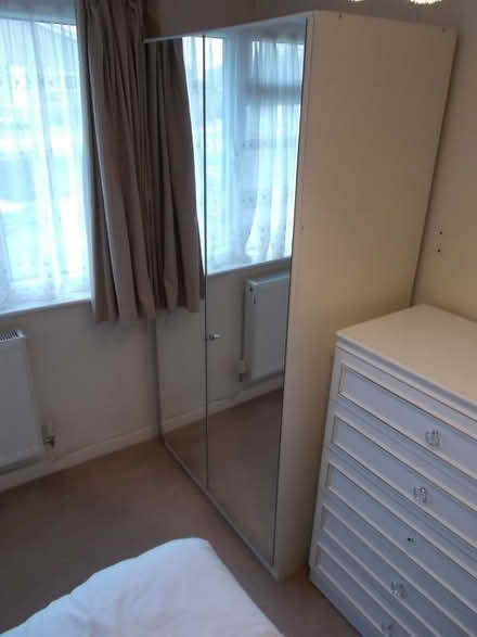 Photo of free Wardrobe with double mirror doors (PO36 8QL) #2