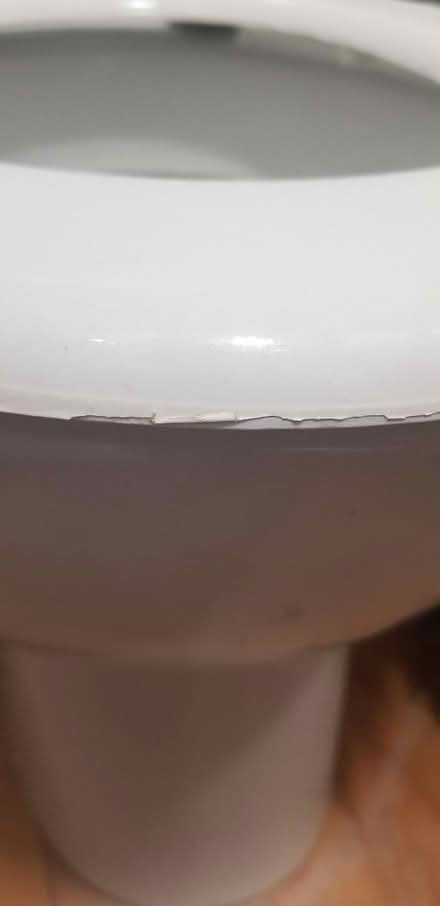 Photo of free Wooden toilet seat with white vinyl (Fullwell cross) #2