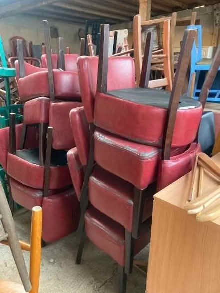 Photo of free Red Faux Leather Dining Chairs (East Mersea CO5) #1