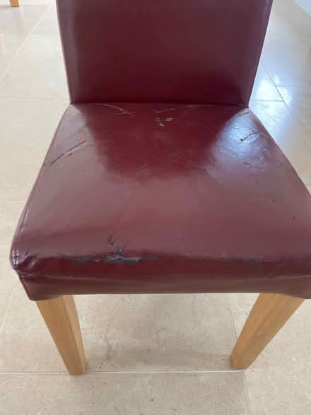 Photo of free 6 burgundy dining chairs (Moortown LS17) #2