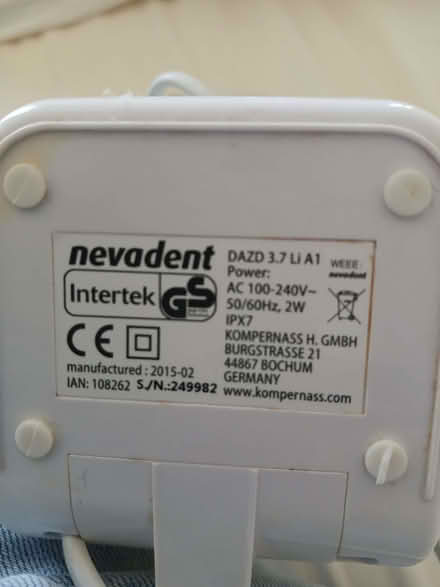 Photo of Nevadent electric toothbrush charger (Woodley RG5) #2