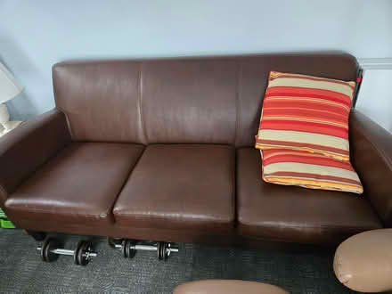 Photo of free Leather sofa (Overbrook lane Bowie MD) #1