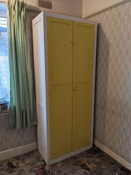 Photo of free Old Very tall Cupboard - suitable garage/shed (IP3) #1