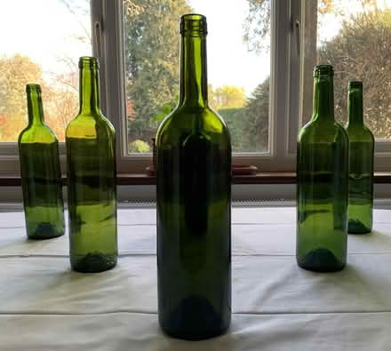 Photo of free 6 Green Bordeux Wine Bottles (New Malden, KT3) #1