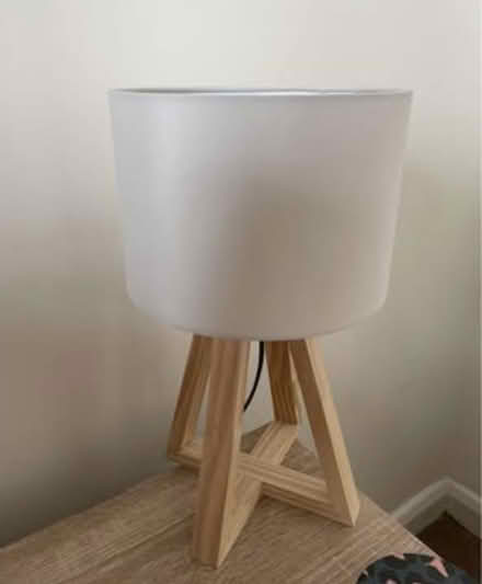 Photo of free Pending- 2XCream Wooden Tripod Lamp (Castleford / WF10) #2