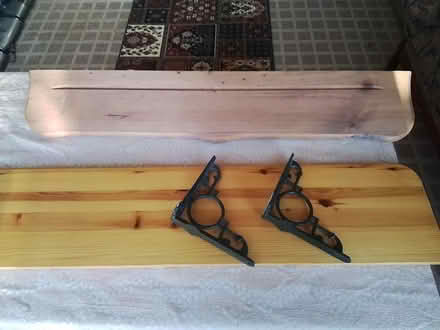 Photo of free 3 pine shelves and brackets (Shirley SO16) #1
